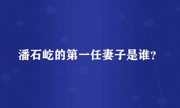 潘石屹的第一任妻子是谁？