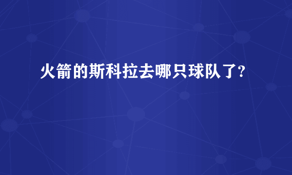 火箭的斯科拉去哪只球队了?