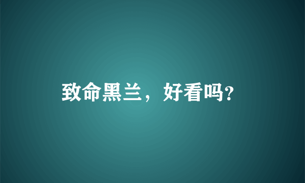 致命黑兰，好看吗？