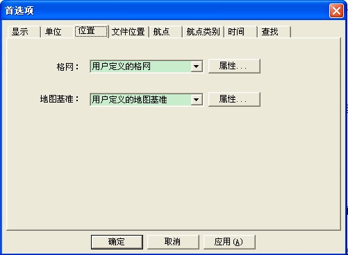 mapsource导入gps数据后为经纬度坐标，怎么设置参数可以显示为直角坐标？