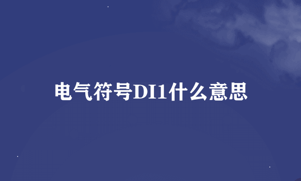 电气符号DI1什么意思