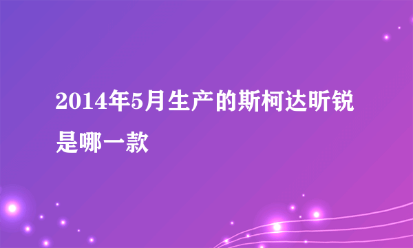 2014年5月生产的斯柯达昕锐是哪一款