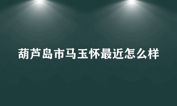 葫芦岛市马玉怀最近怎么样