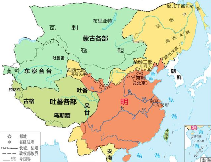 求明朝时期的地图，要清晰的