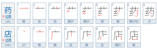 药店是几画