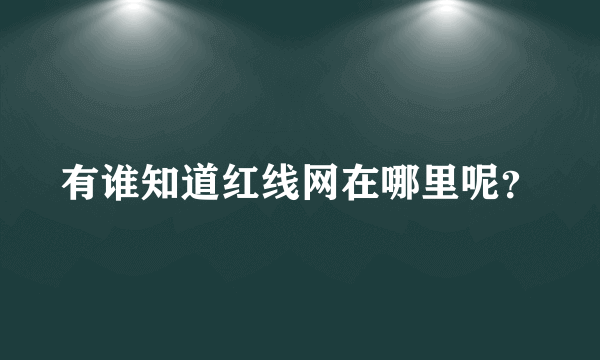 有谁知道红线网在哪里呢？