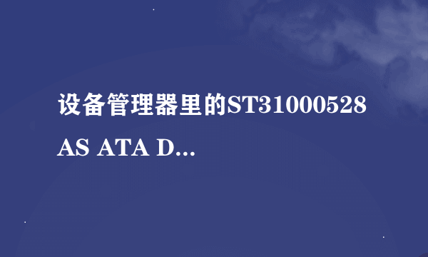 设备管理器里的ST31000528AS ATA Device是什么意思啊