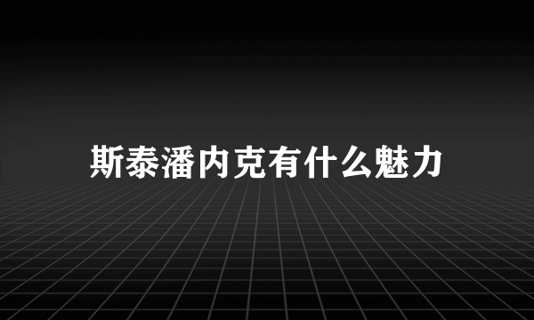 斯泰潘内克有什么魅力