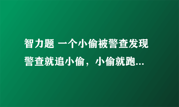 智力题 一个小偷被警查发现 警查就追小偷，小偷就跑 跑着着跑着，前面出现条河 这河宽12