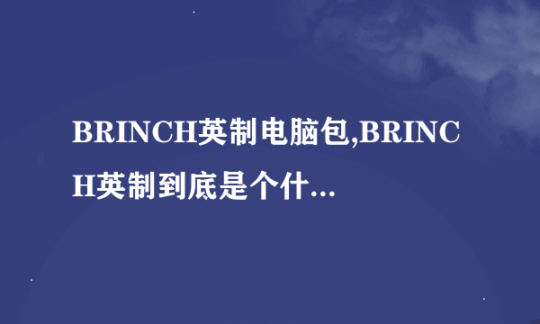 BRINCH英制电脑包,BRINCH英制到底是个什么牌子?