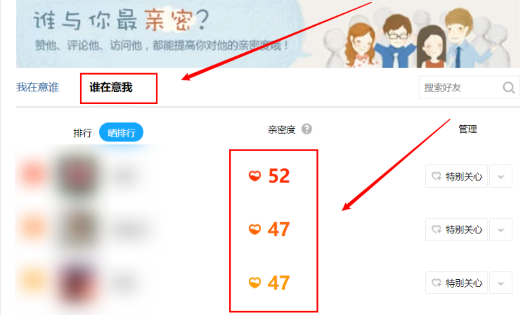 怎样查看特别关心我的人？