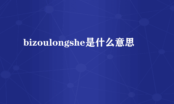 bizoulongshe是什么意思