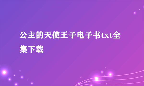 公主的天使王子电子书txt全集下载