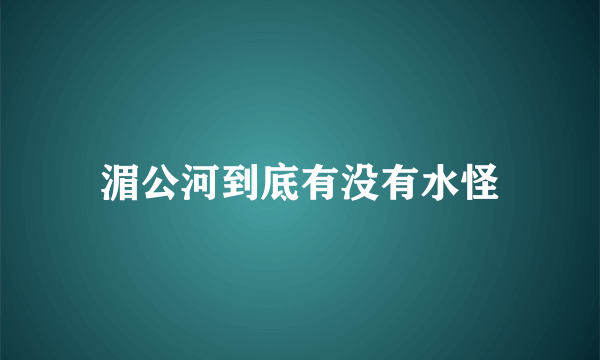 湄公河到底有没有水怪