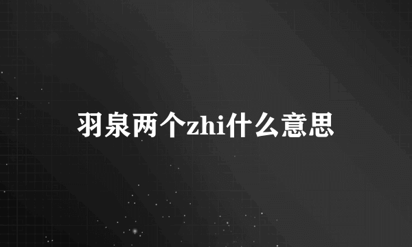 羽泉两个zhi什么意思