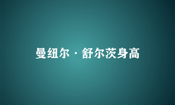 曼纽尔·舒尔茨身高