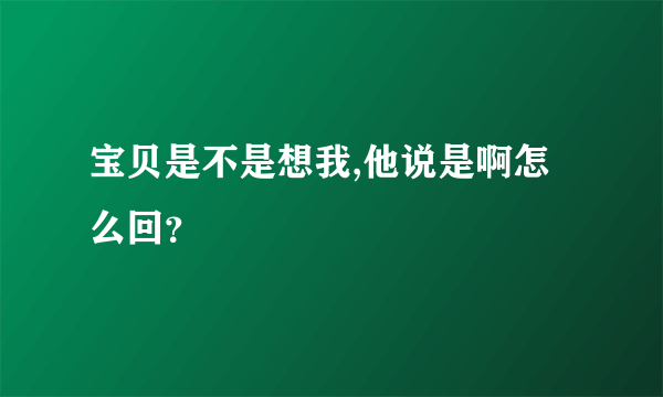 宝贝是不是想我,他说是啊怎么回？