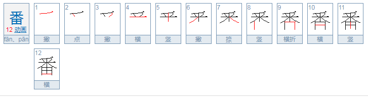 番字的部首是什么？