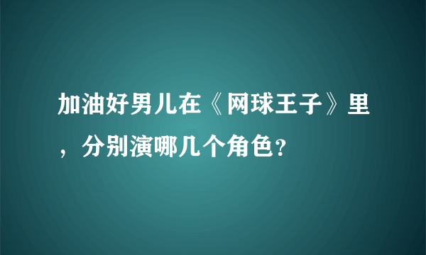 加油好男儿在《网球王子》里，分别演哪几个角色？