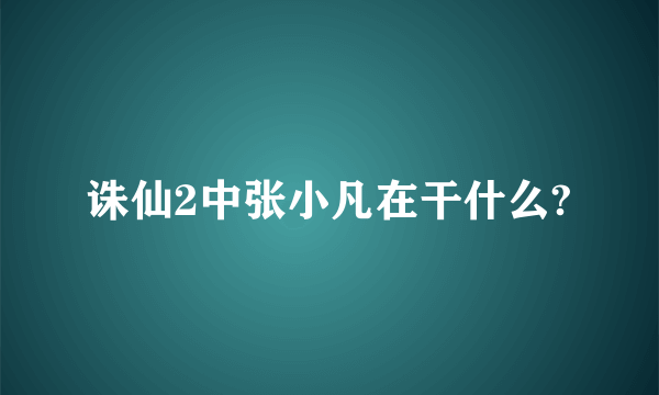 诛仙2中张小凡在干什么?