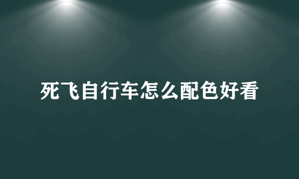 死飞自行车怎么配色好看