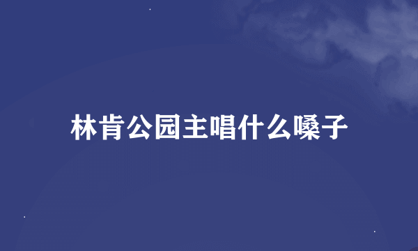 林肯公园主唱什么嗓子