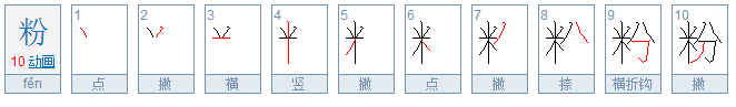 粉的拼音是什么