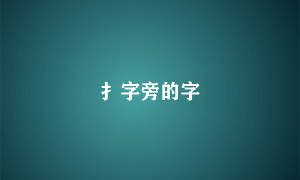 扌字旁的字