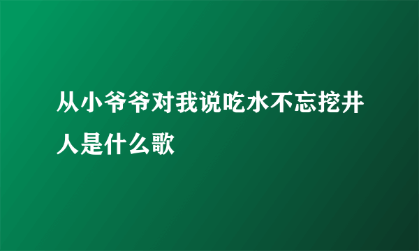 从小爷爷对我说吃水不忘挖井人是什么歌