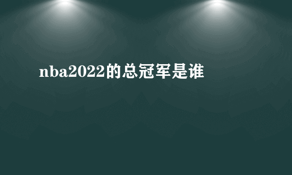 nba2022的总冠军是谁