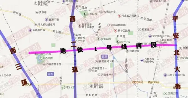 石家庄1号线地铁站线路