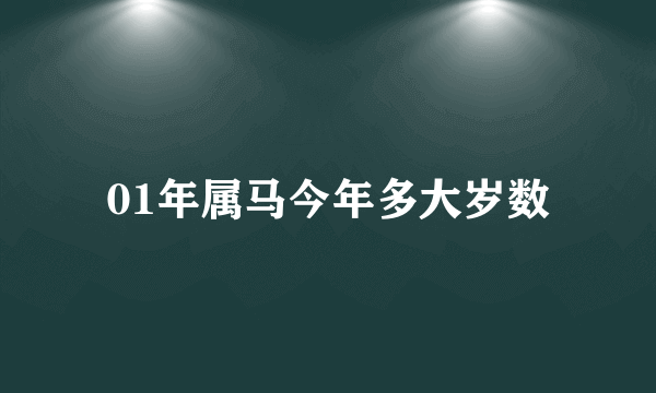 01年属马今年多大岁数