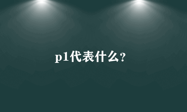 p1代表什么？