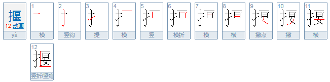 揠怎么读？