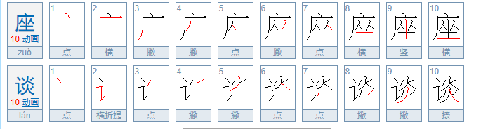 座谈和坐谈有何区别？