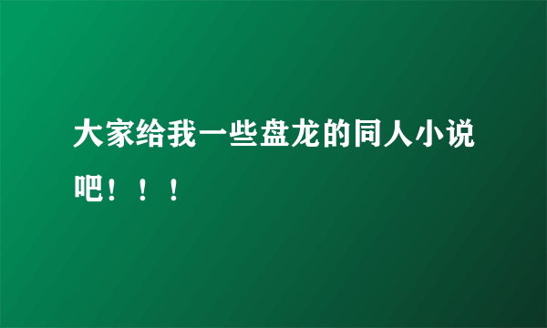 大家给我一些盘龙的同人小说吧！！！