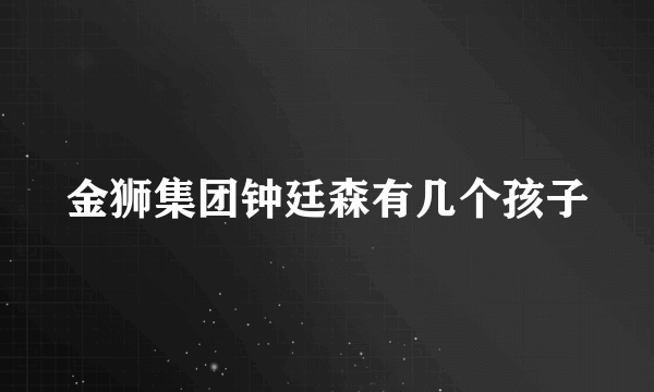 金狮集团钟廷森有几个孩子