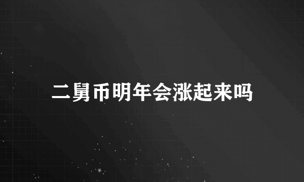 二舅币明年会涨起来吗