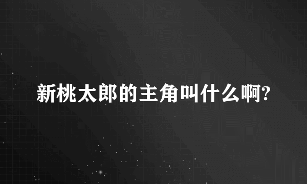 新桃太郎的主角叫什么啊?