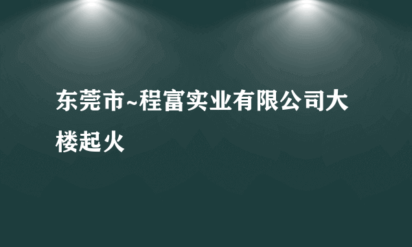 东莞市~程富实业有限公司大楼起火