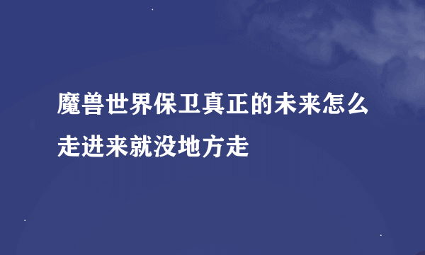 魔兽世界保卫真正的未来怎么走进来就没地方走