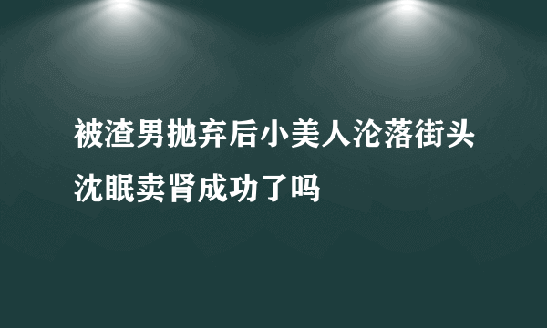 被渣男抛弃后小美人沦落街头沈眠卖肾成功了吗