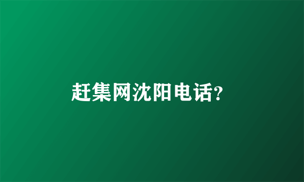 赶集网沈阳电话？