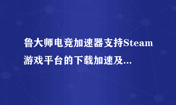 鲁大师电竞加速器支持Steam游戏平台的下载加速及游戏加速吗？