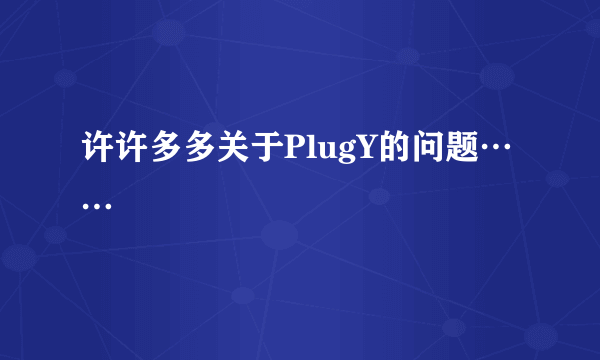 许许多多关于PlugY的问题……