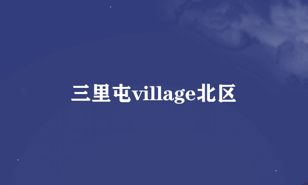 三里屯village北区