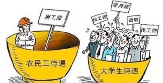 同样是月薪3000，农民工和大学生有什么区别？