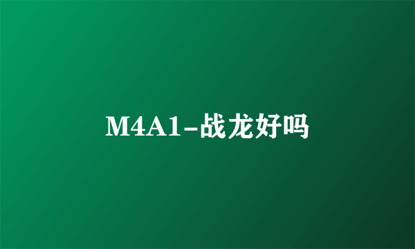 M4A1-战龙好吗