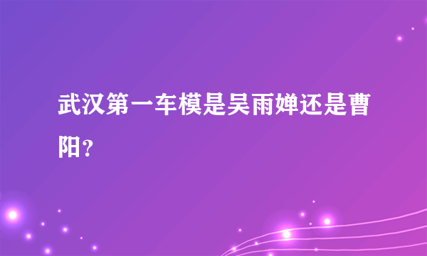 武汉第一车模是吴雨婵还是曹阳？