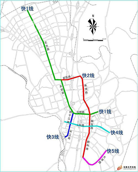 乌鲁木齐BRT的BRT运行线路